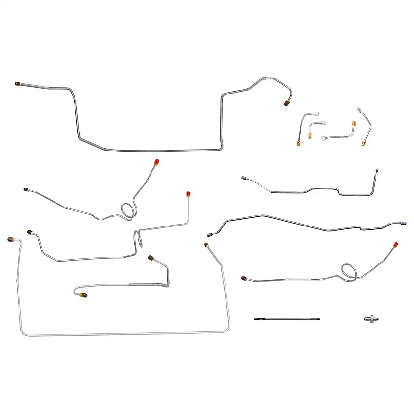 2000-05 Chevrolet/GMC S10 Blazer 4WD w/RPO ZR2 w/Four-Wheel Disc Power Brake Line Kit 11pc, Stainless