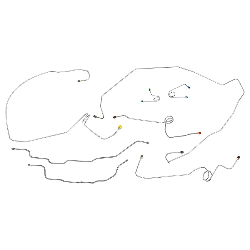 1995-99 Chevrolet GMC Yukon Tahoe 2WD Two-Door Power Disc Brake Line Kit 10pc, Stainless