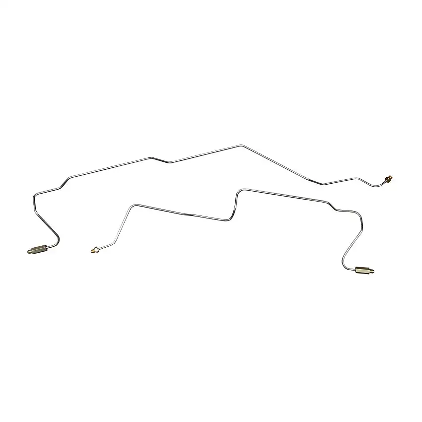 2005-07 Chevrolet/GMC 1500 Non-HD 2/4WD 8.6" 10 Bolt Rear Drum w/Tee on Differential 3/16" Rear Axle Brake Lines 2pc, Stainless