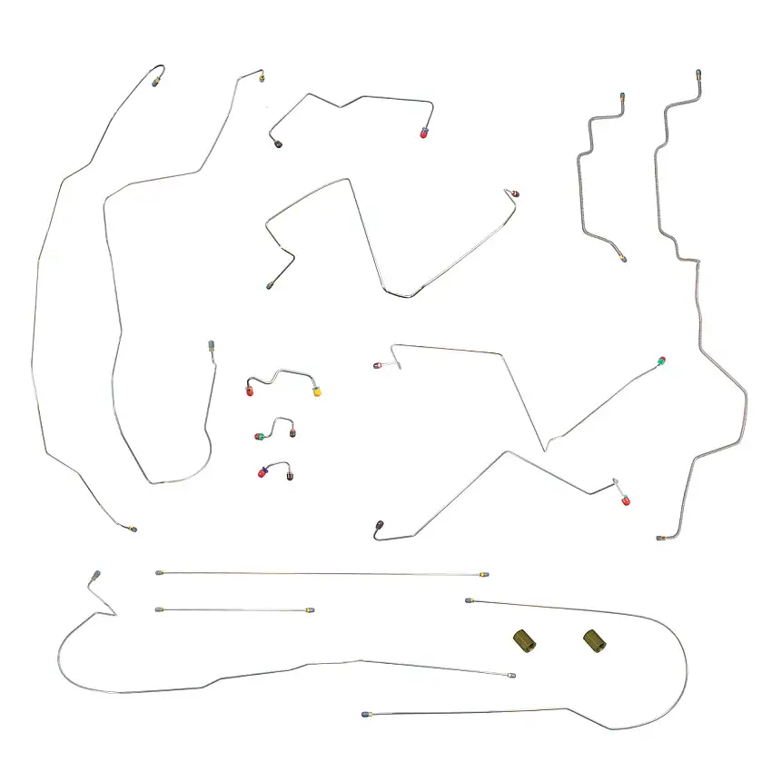 1995-97 Dodge Ram 2500 2/4WD All Cab/Bed Sizes w/Four-Wheel ABS Dana 60/70 Axle Complete Brake Line Kit, Stainless