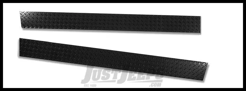 Warrior Products Sideplates with Lip For 1997-06 Jeep Wrangler TJ Models (Aluminum Diamond Plate) 909UX