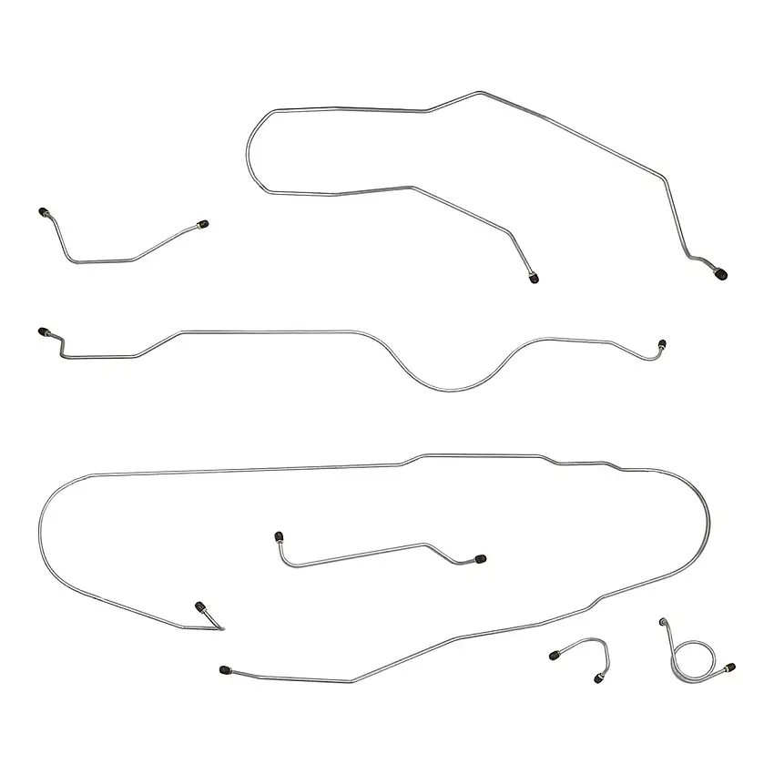 1956 Pontiac Chieftain 122" WB Power Drum Brake Line Kit 6pc Stainless