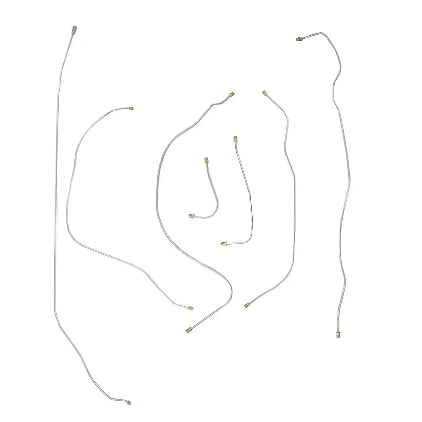 1935 Plymouth 113" WB Manual Drum Complete Brake Line Kit 6pc, Stainless