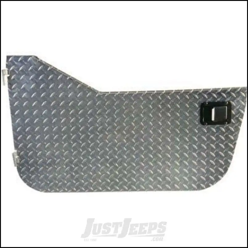 Warrior Products Aluminum Diamond Plate Half Doors with Slider Style Latch For 1976-79 Jeep CJ7 904DOOR