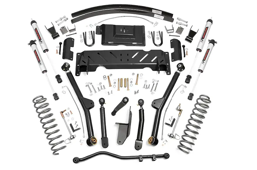 Rough Country 4.5 Inch Lift Kit Long Arm AAL NP242 V2 For 84-01 Jeep Cherokee XJ 4WD 61670